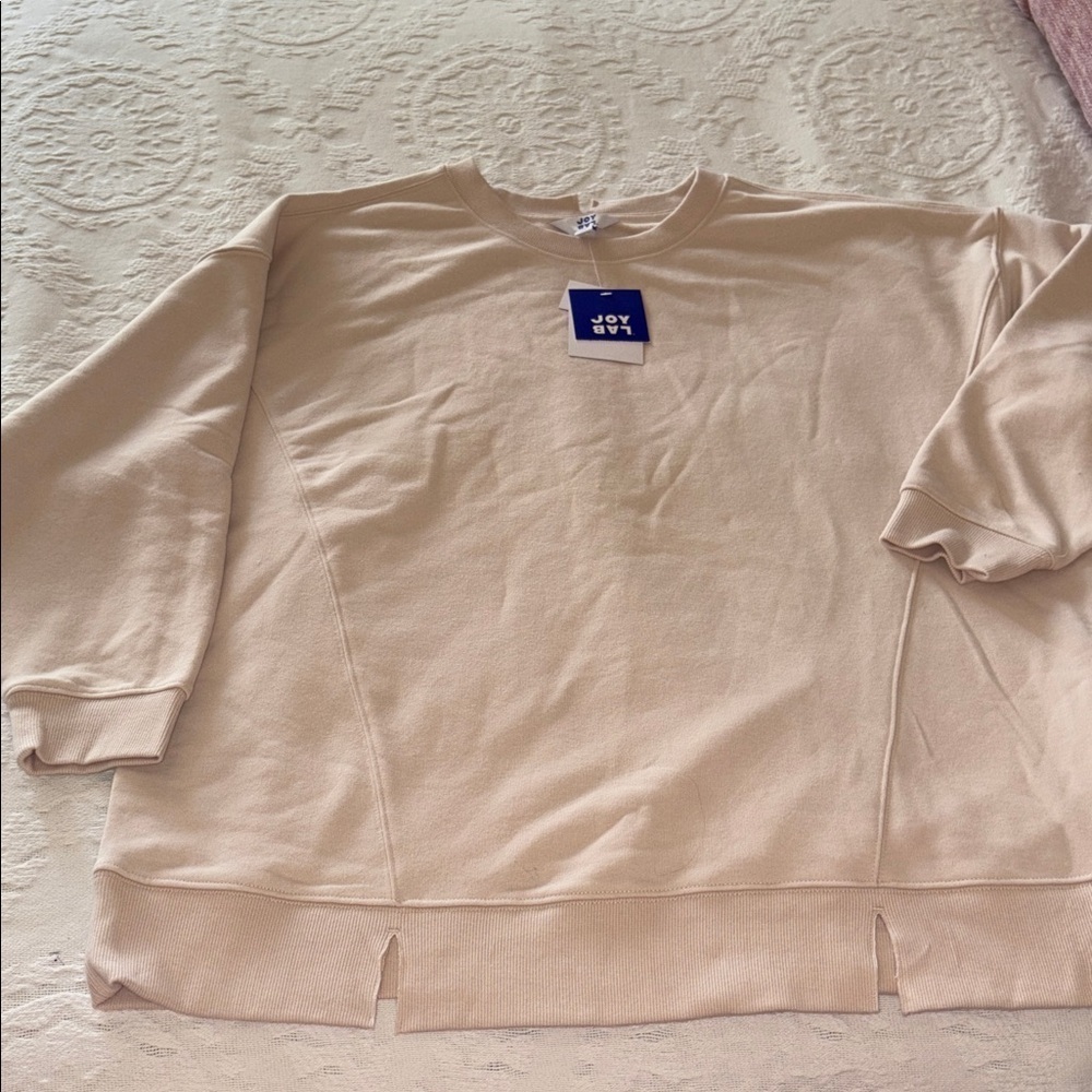 BNWT JoyLab Cream Pullover - Picture 1 of 11